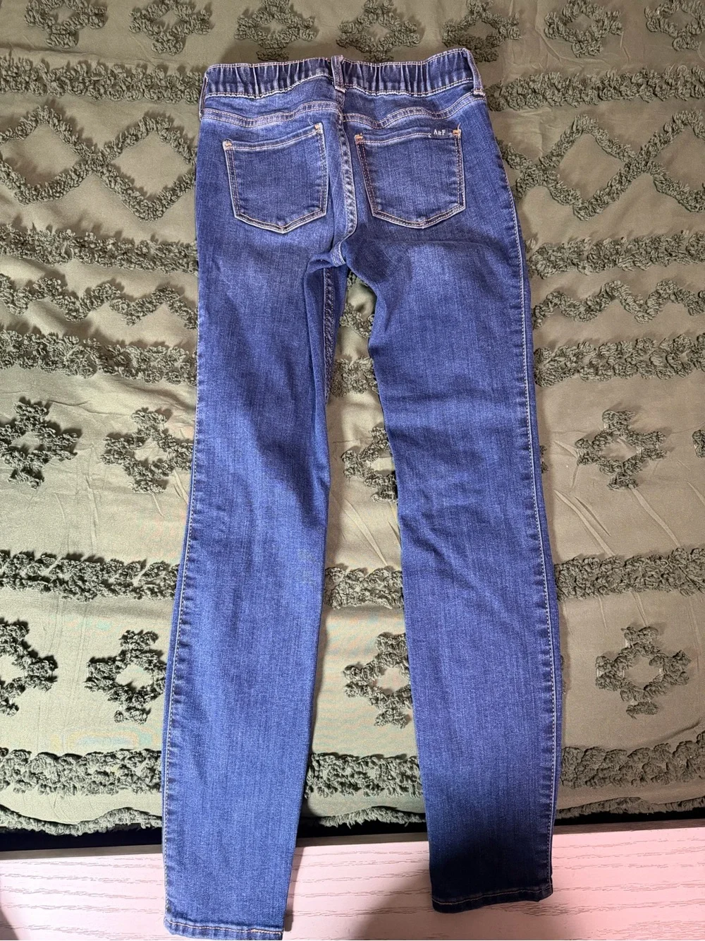 abercrombie kids distressed straight leg jeans